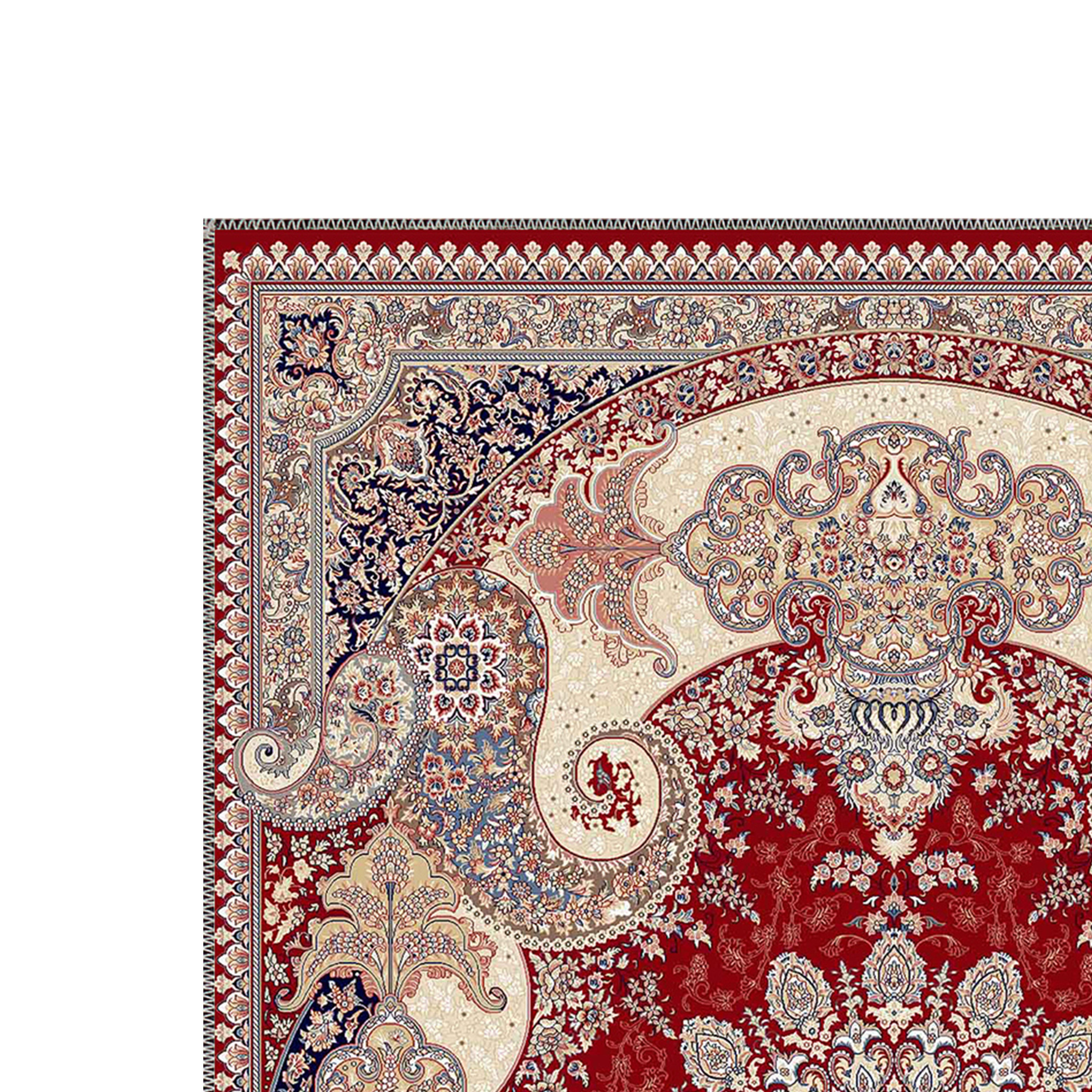 zerion red persian luxury washable rug in elegant classic interior shipped to usa and uk