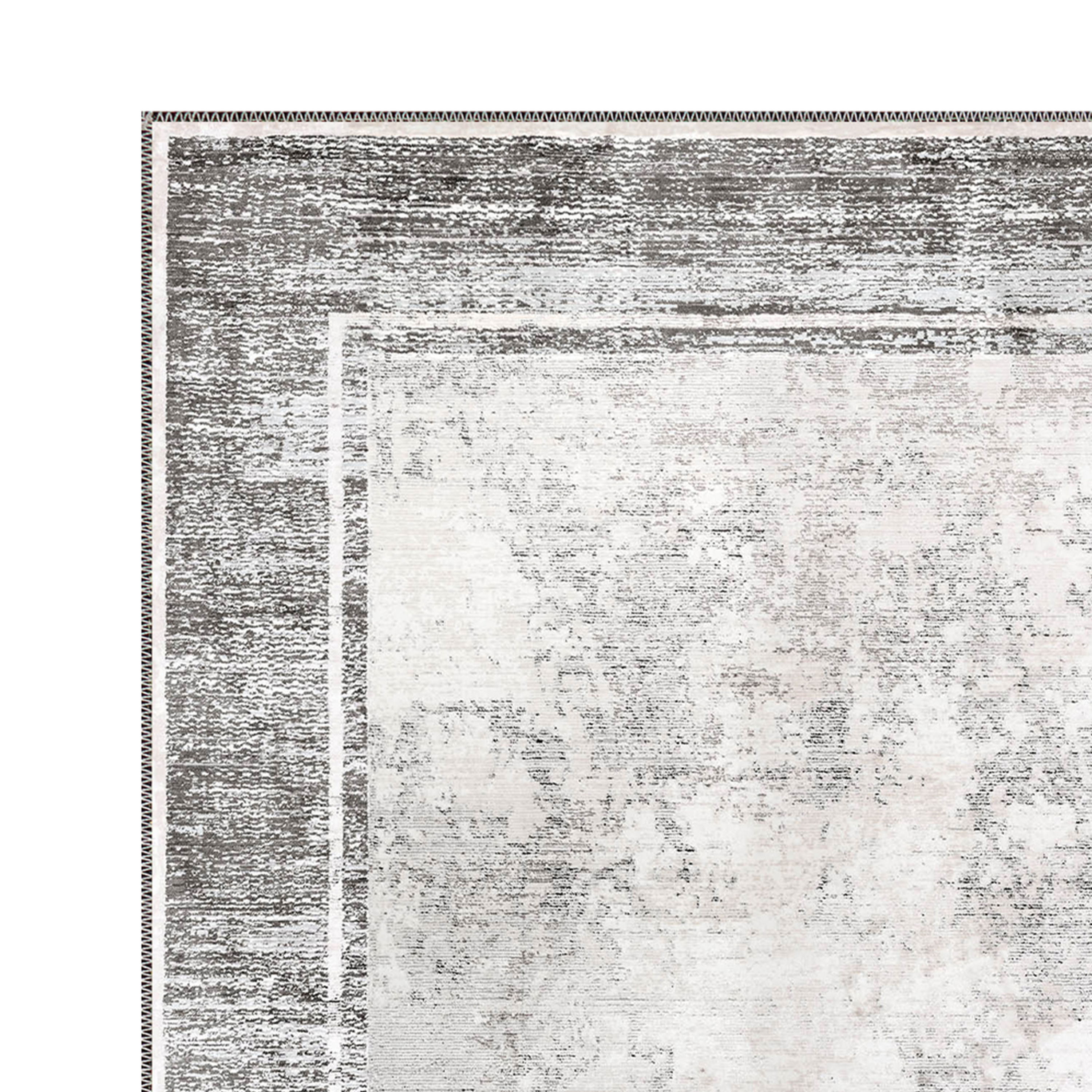 velnox grey contemporary vintage washable rug in elegant modern interior shipped to usa and uk