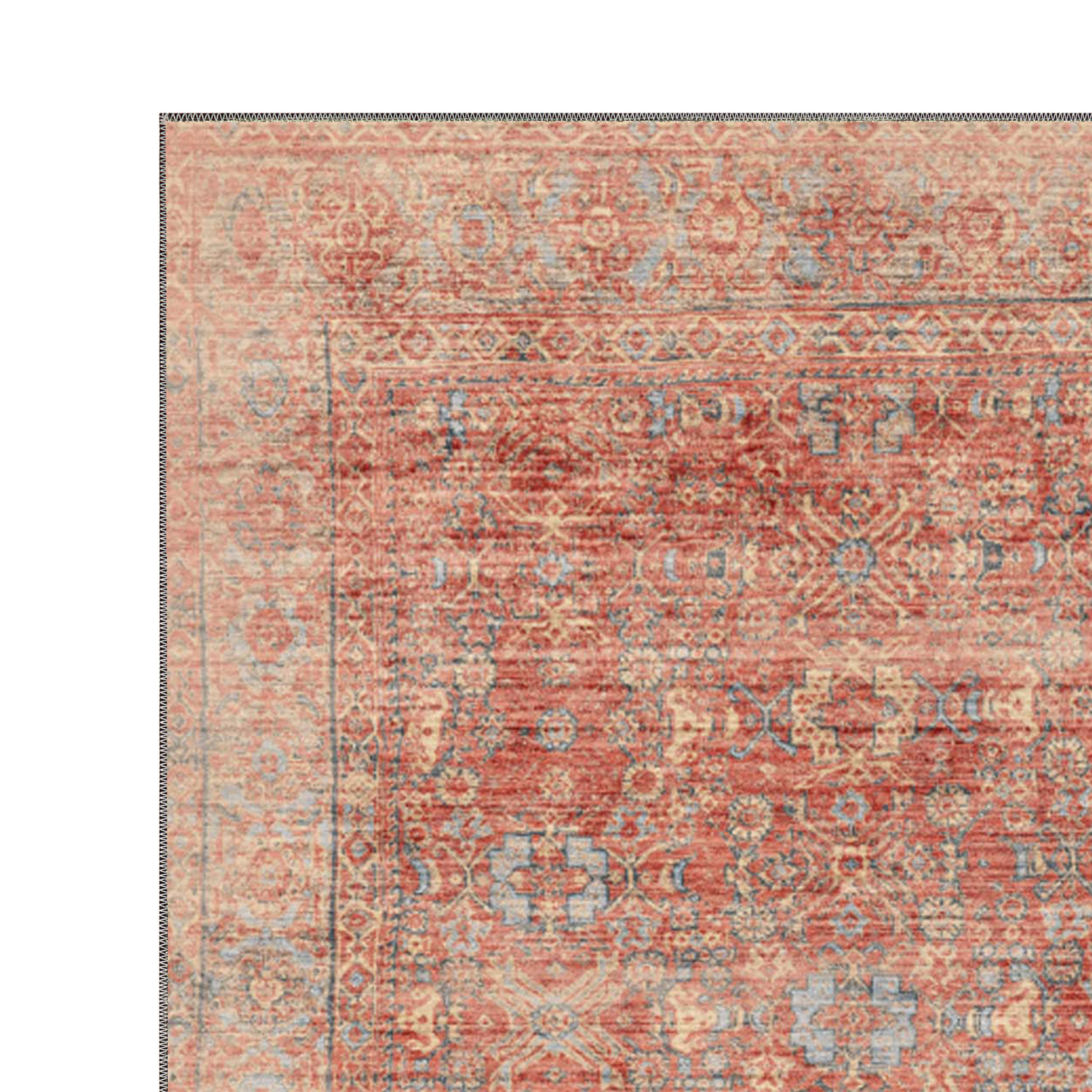 thalora faded ethnic turkish washable rug in elegant classic interior shipped to usa and uk