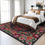 Thumbnail: Black Karabakh Rug, Vintage Style Anti-Slip Carpet, Traditional Bohemian Rug