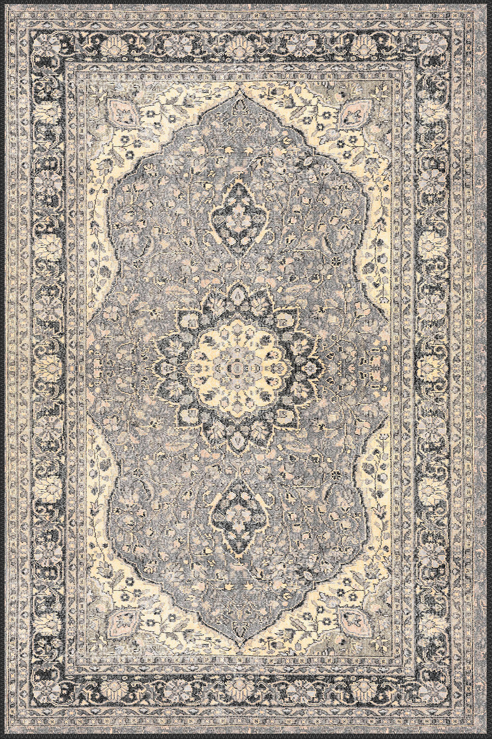 Thumbnail: antique persian medallion washable rug erythos in classic oriental interior design