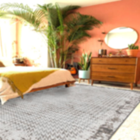 kaldor non slip grey rug in contemporary home