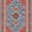 Thumbnail: Red Medallion Rug, Vintage Style Boho Carpet, Blue and Red Persian Pattern Rug