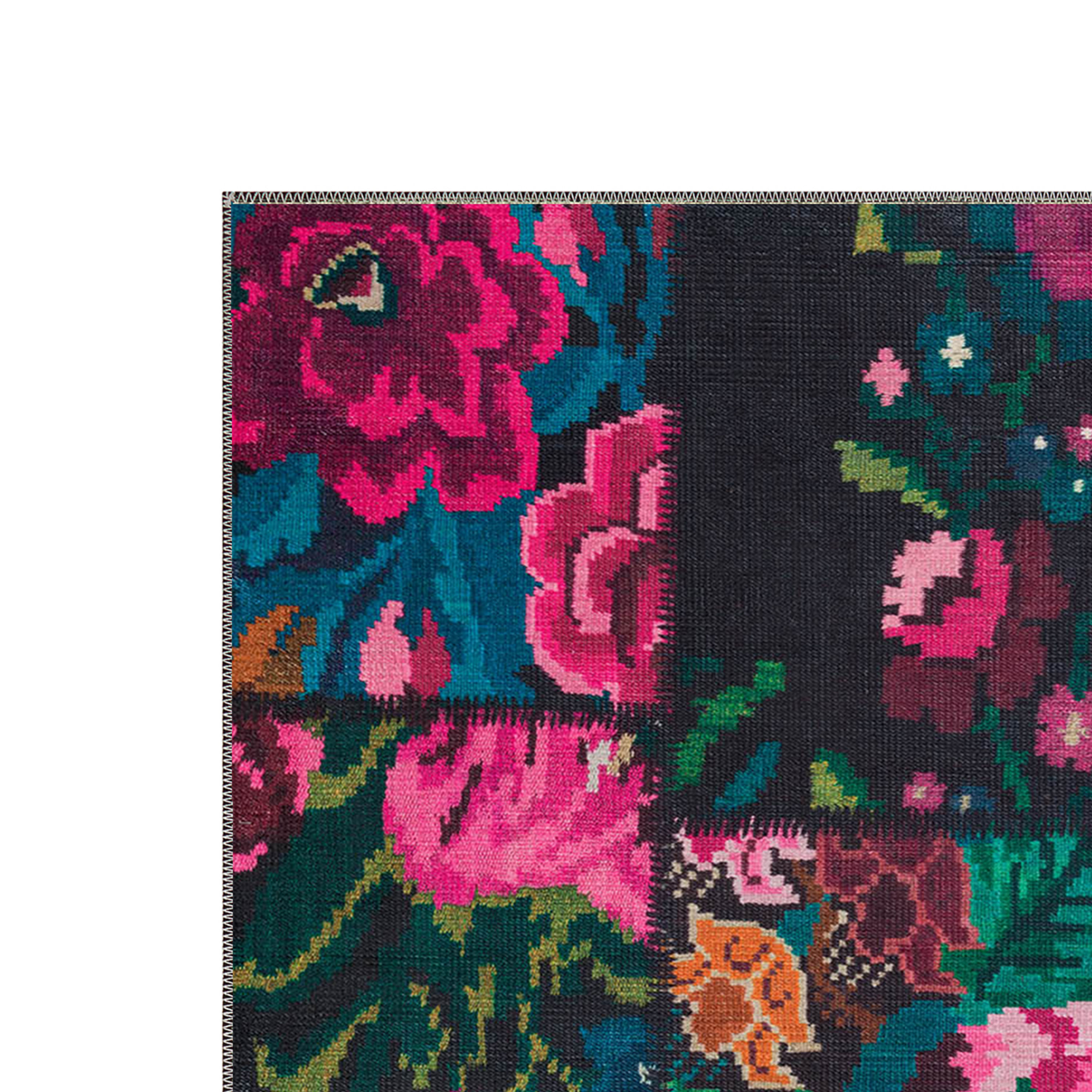 karyon colorful karabagh floral washable rug in elegant classic interior shipped to usa and uk