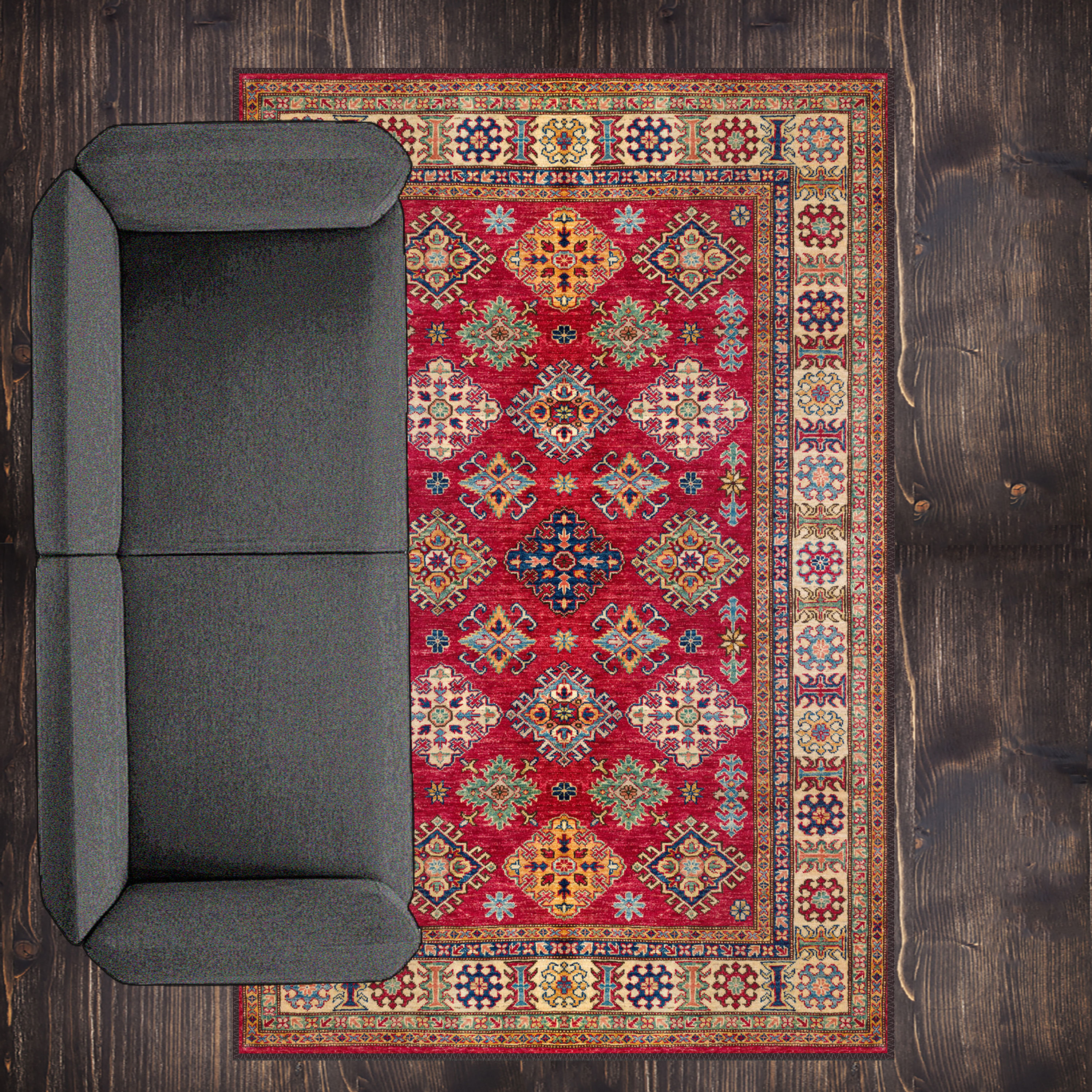 red shirvan geometric washable rug zyranth in classic oriental interior design