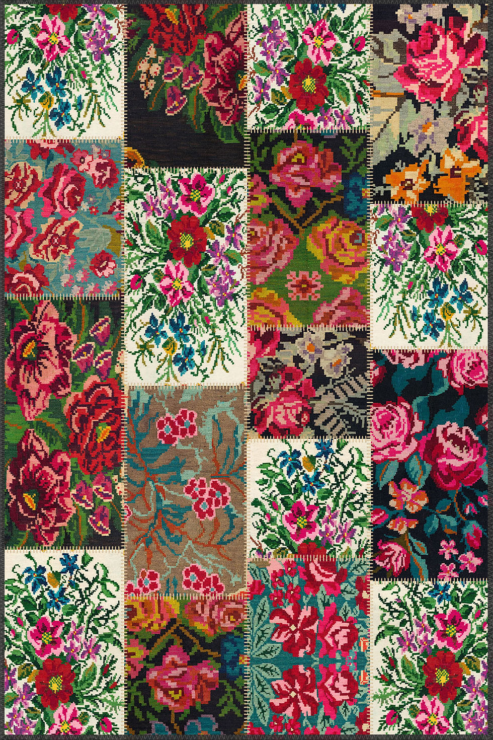 Thumbnail: patchwork washable rug kalythra in eclectic interior design