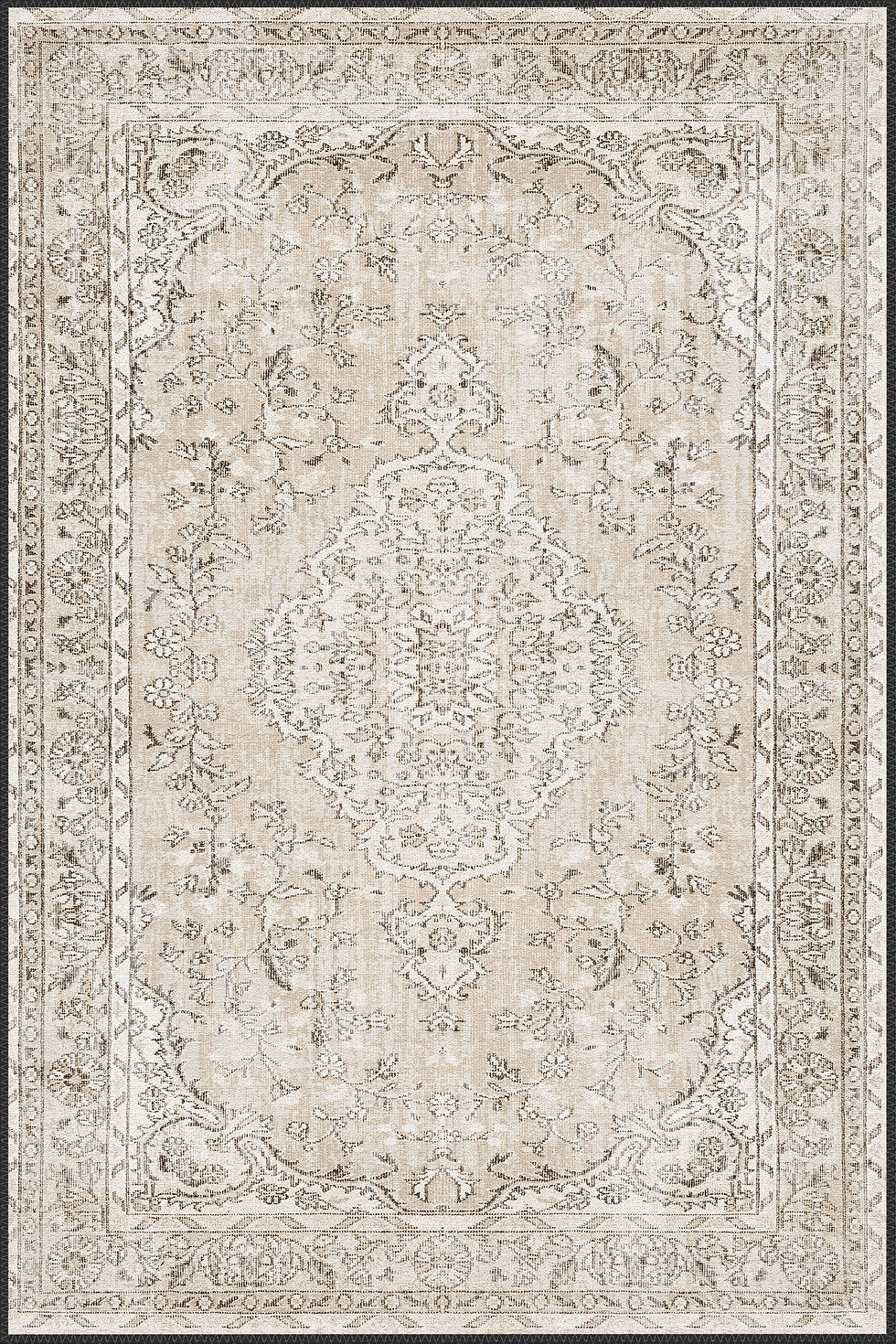 Thumbnail: turkish oriental machine washable rug aurelion for high traffic living area