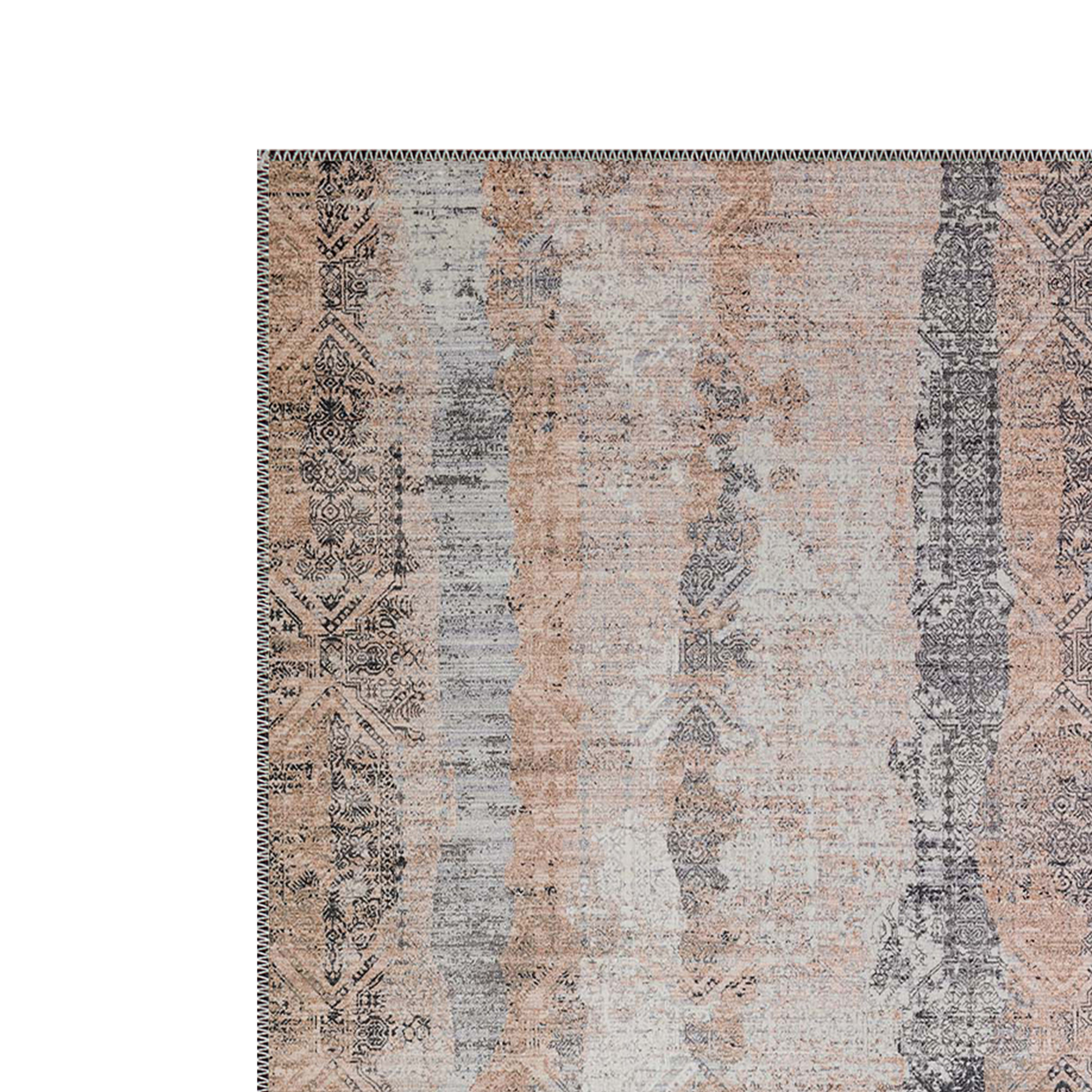 zirel beige gray contemporary washable rug in elegant modern interior