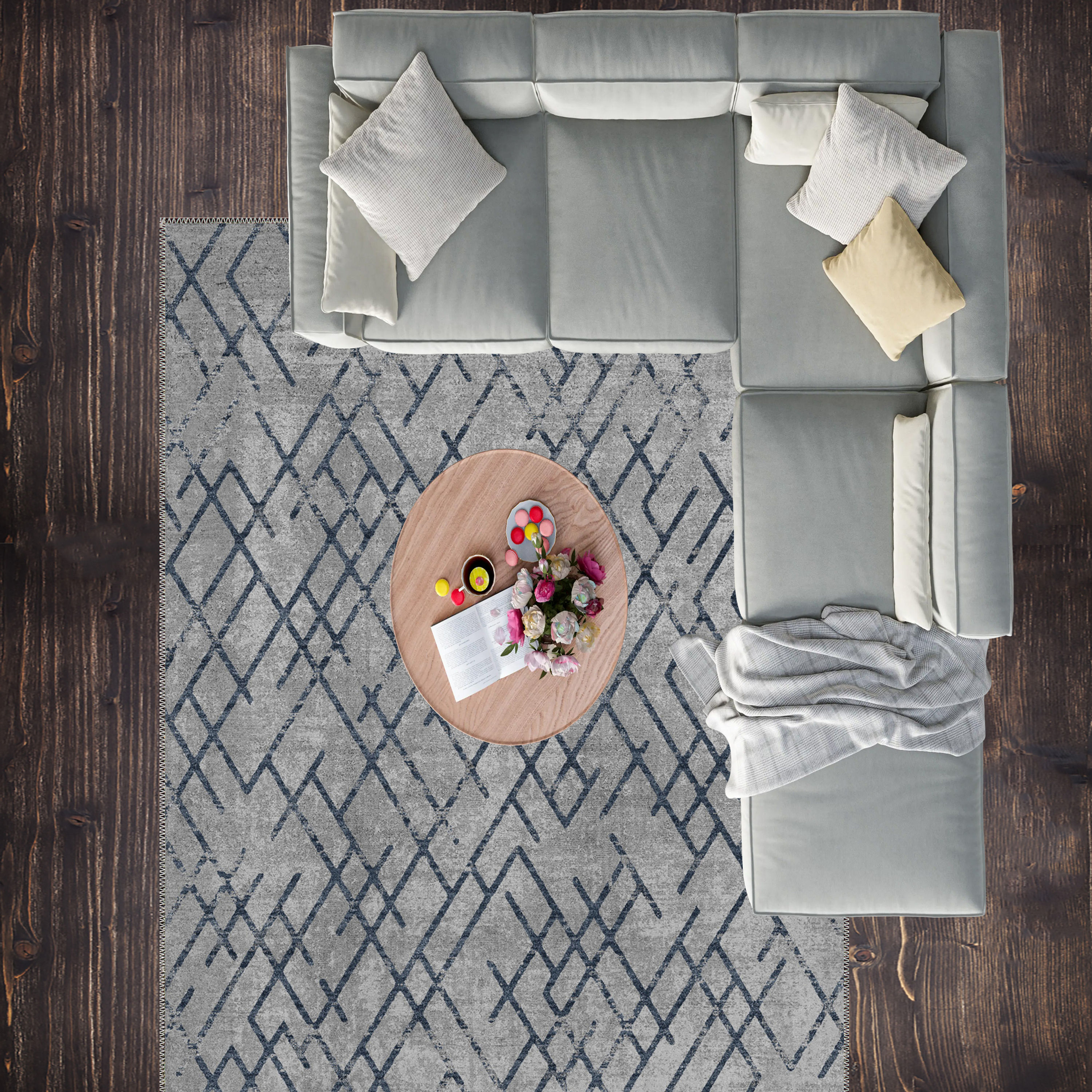 lunex modern washable rug in neutral gray tone for high end home decor usa uk
