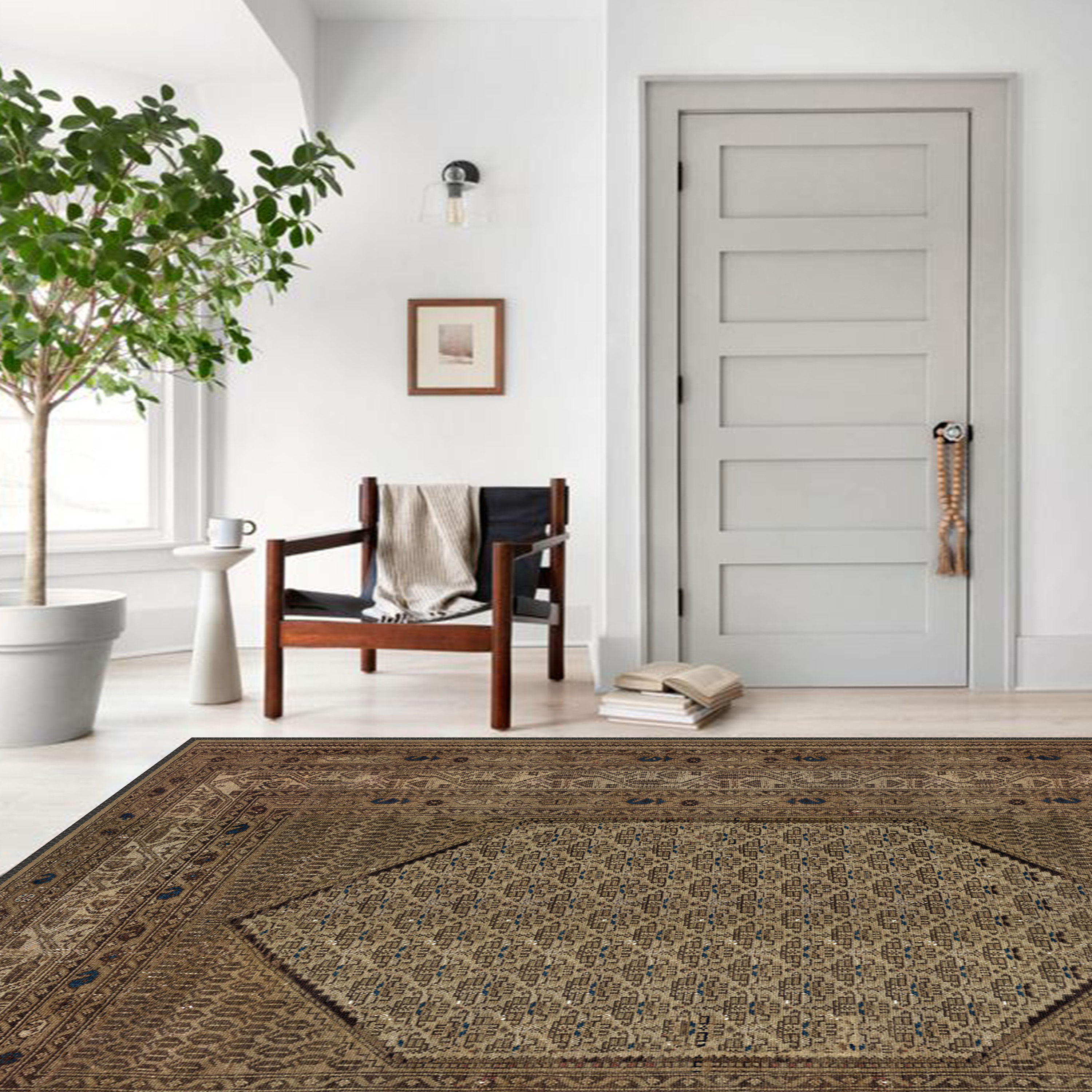 eryndra rug detailed view highlighting traditional motifs and fabric texture