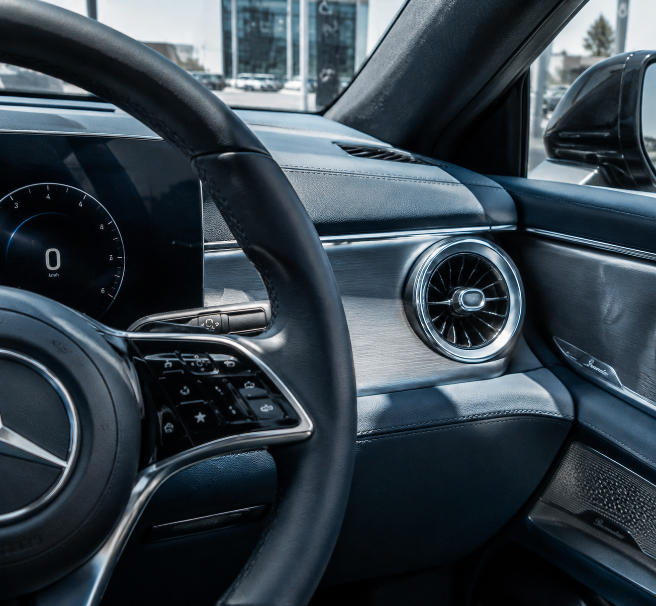 Luxury car interior detail