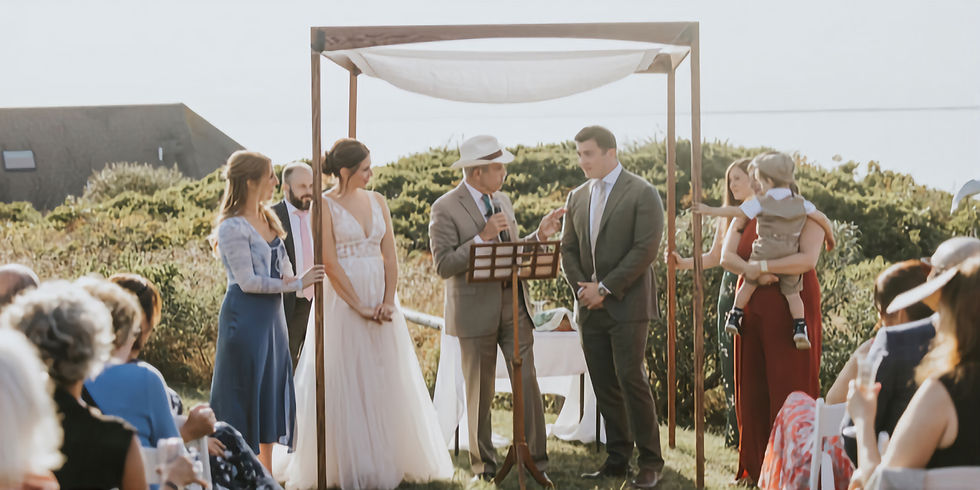 Stunning cherry wood chuppah rental for a jewish wedding ceremony in Boston