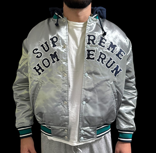 Supreme®/Homerun Satin Hooded Varsity Jacket | Supreme 25ss