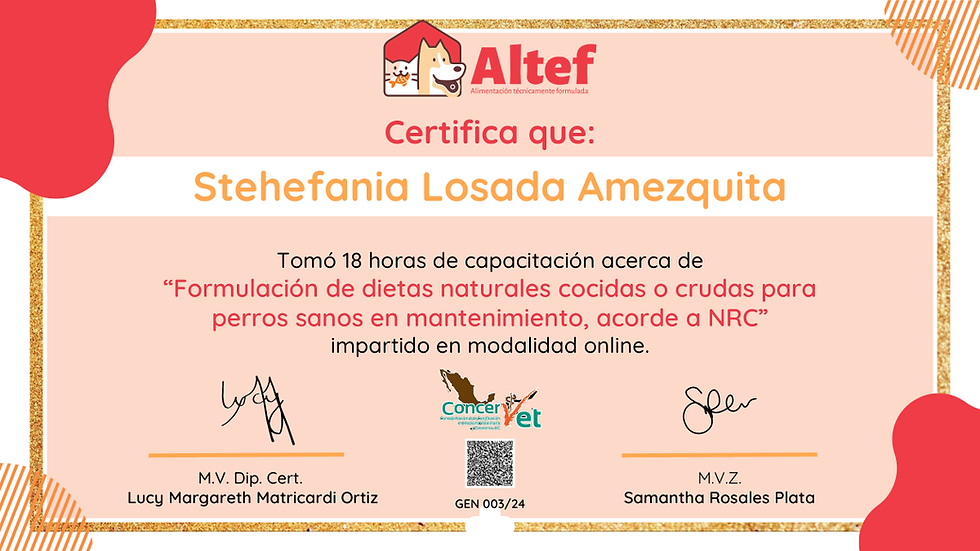 Certificado formulación NRC