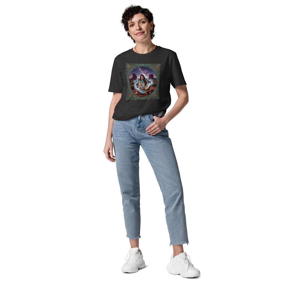 Thumbnail: My Love Drums in light Unisex organic cotton t-shirt