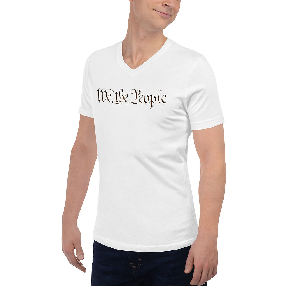 Thumbnail: We, the People - Unisex Short Sleeve V-Neck T-Shirt
