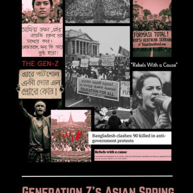 The 2020s have shown a stark rise in discontentment among the youth of South Asia; giving rise to a string of revolutions across the continent, which have overthrown the existing regimes and replaced them with student backed interim governments.