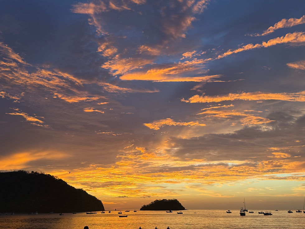 Sunset view in Playas del Coco