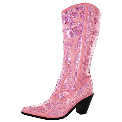 Thumbnail: Tall Sequin Embroidered Boots, Multiple Color Options
