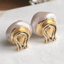 Thumbnail: Freshwater Baroque Pearl Clips