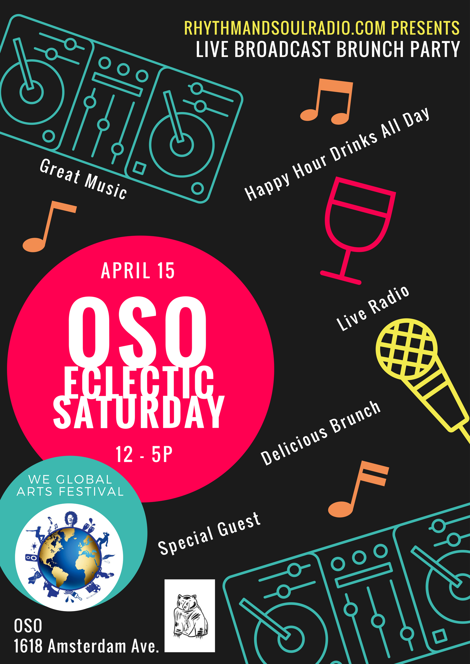 Oso Eclectic Saturday Brunch flyer