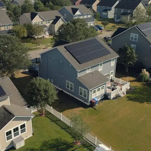 house with solar panels