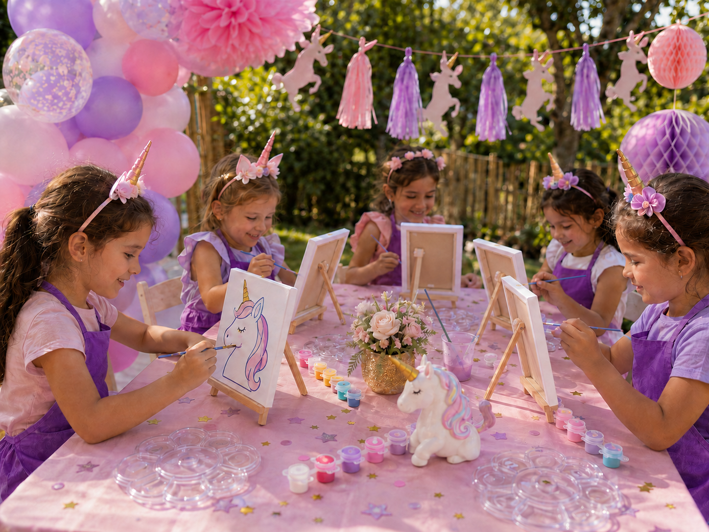 DIY tableau licorne à peindre  – tarif de base pour 3 enfants