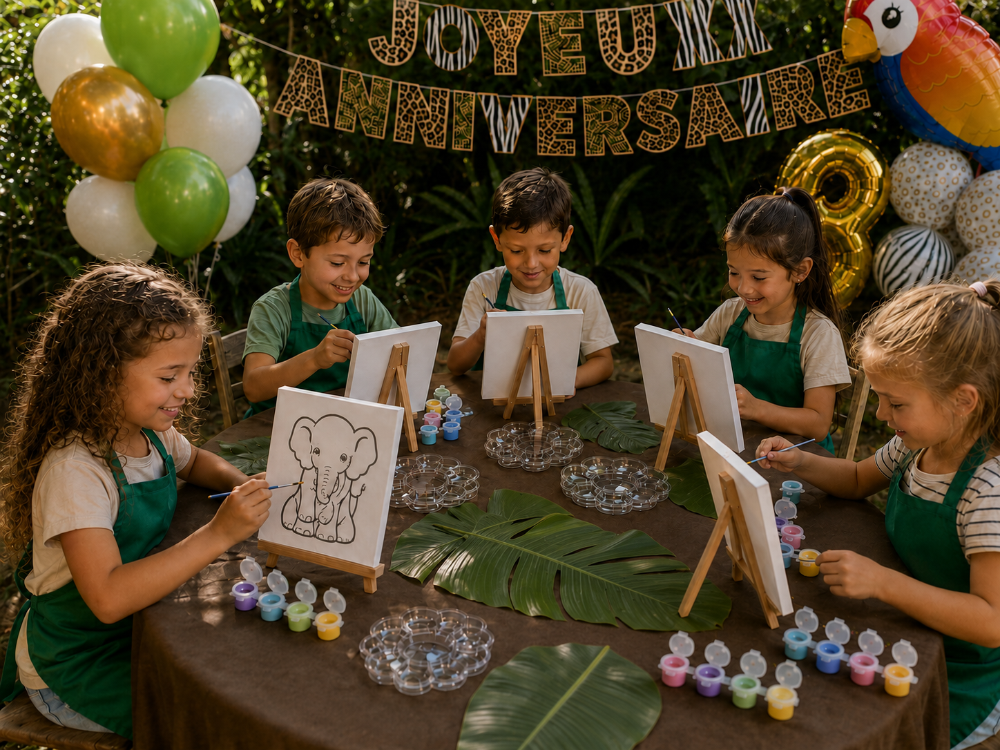 DIY Kit tableau Jungle à peindre – tarif de base pour 3 enfants