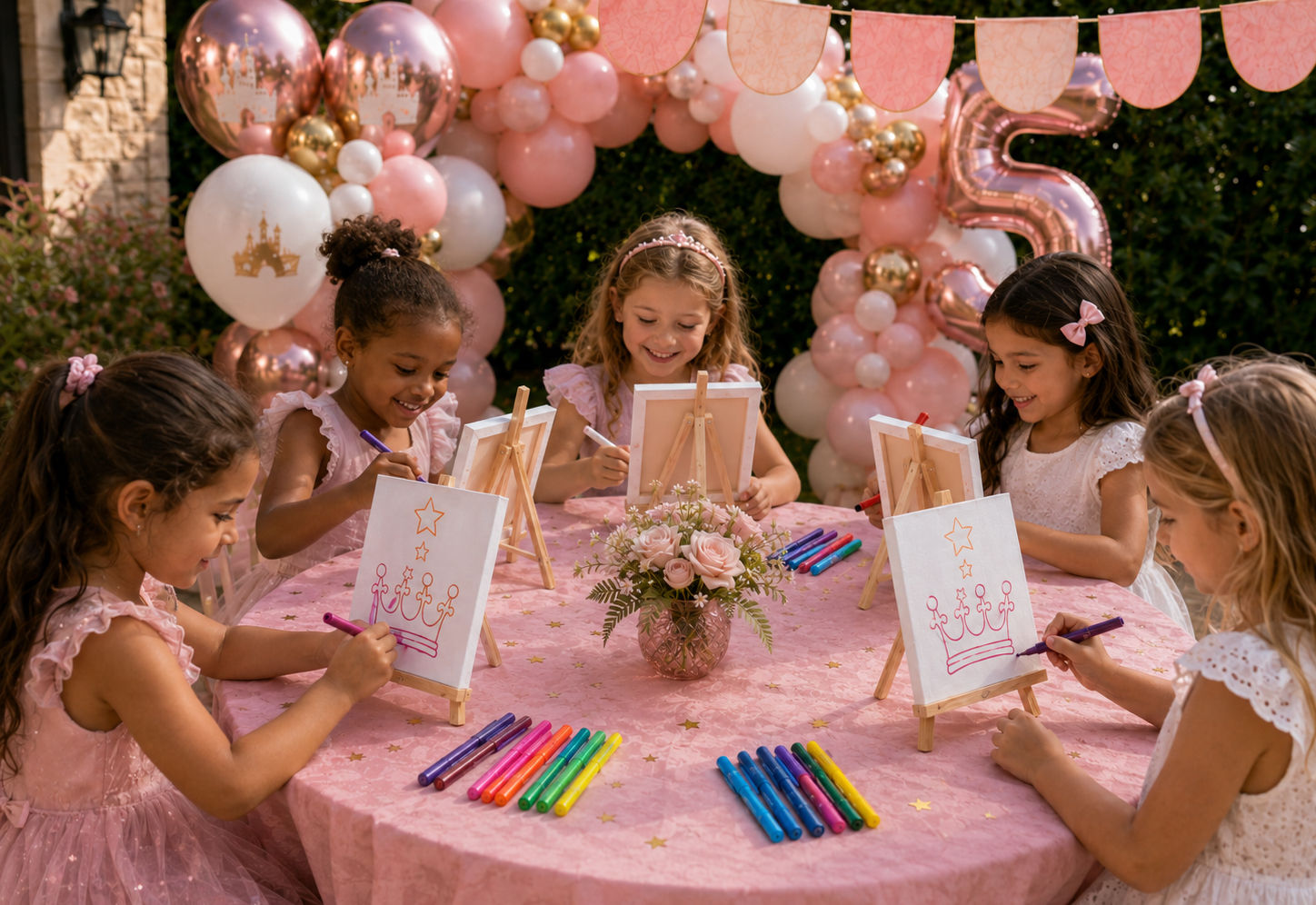 DIY Kit tableau Princesse à colorier – tarif de base pour 3