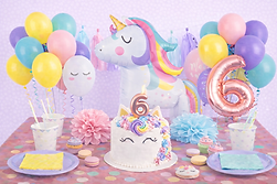 Thème licorne pour anniversaire d'enfant