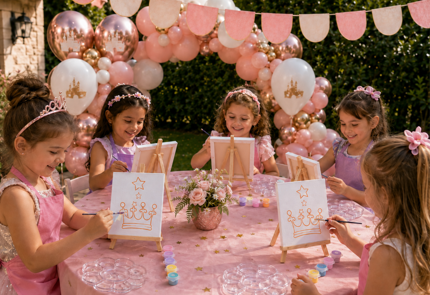 DIY Kit tableau Princesse à peindre  – tarif de base pour 3 enfants