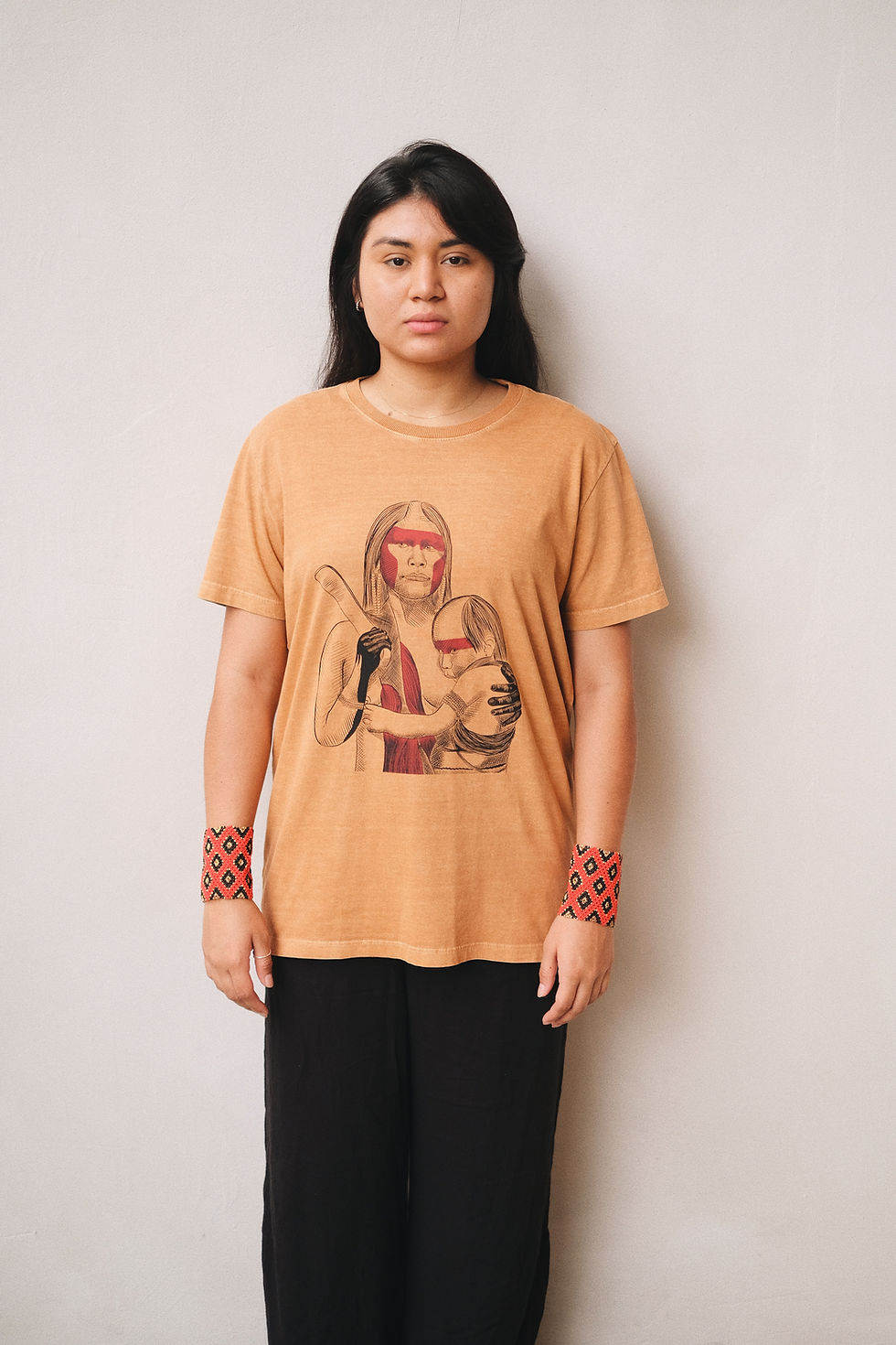 Miniatura: Camiseta Menire cor caramelo | Kayapó