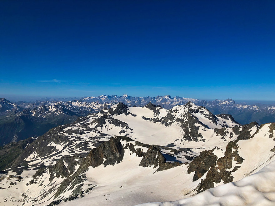 Les Alpesdu Sud depuis le dôme de Polset
