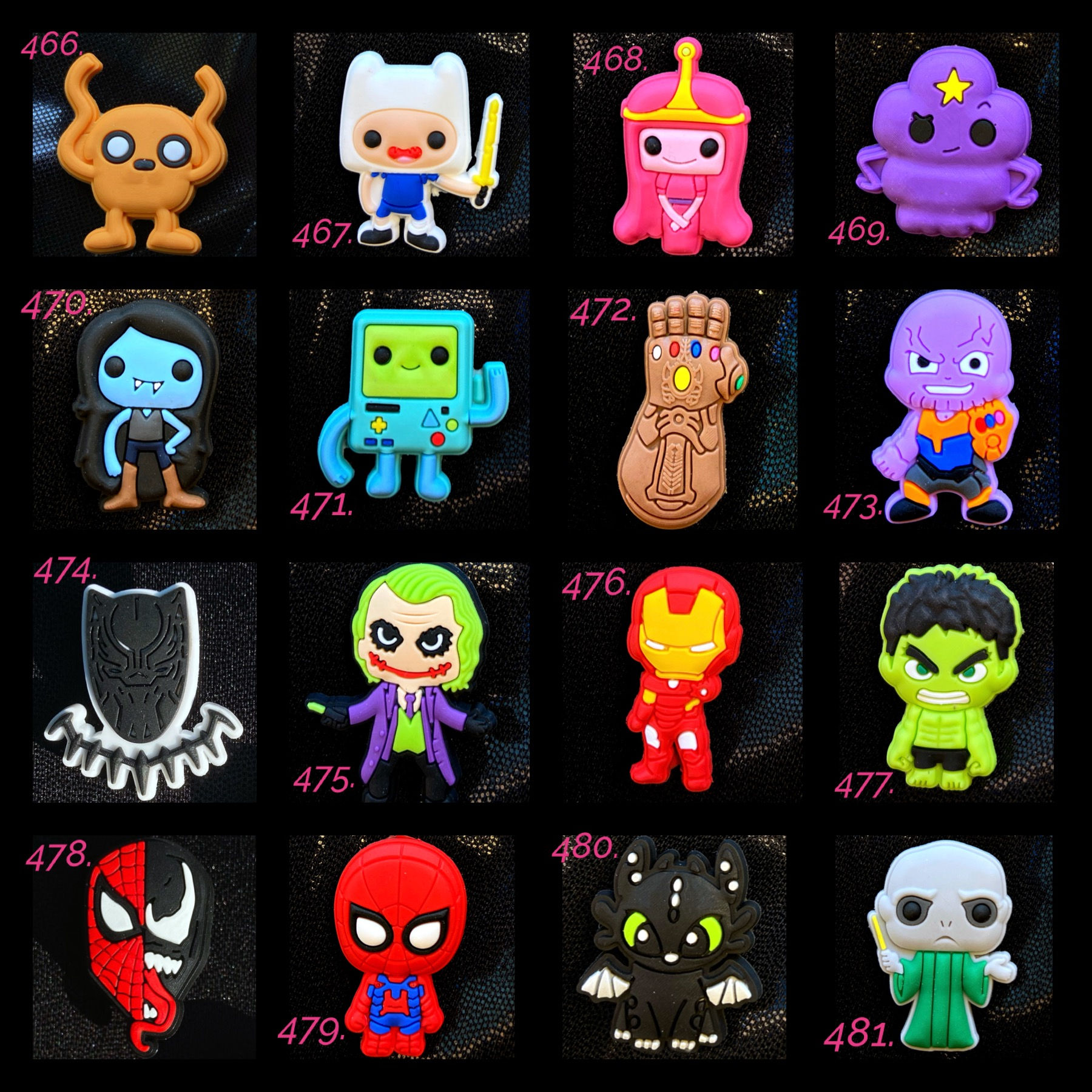 Charms #466-#481