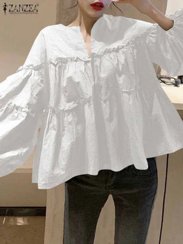 Thumbnail: ZANZEA Fashion Women Blouse – Long Puff Sleeve