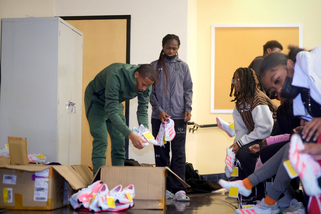 2022 Annual Adidas giveaway to the C.H. Flowers High School Track Team.