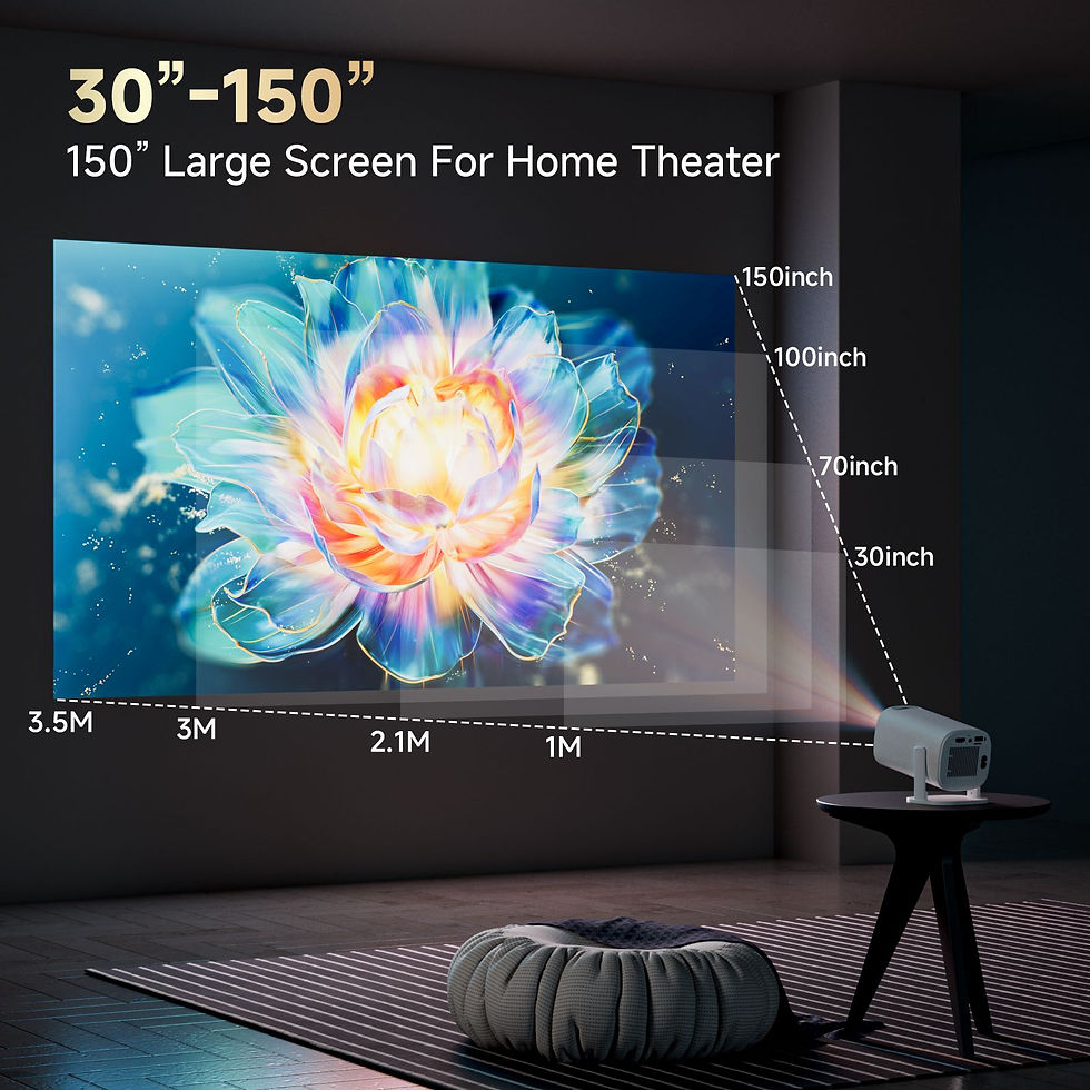 Thumbnail: HONGTOP P30PRO Smart Mini Projector Android 14 WiFi6 BT 5.0 Support 4K 1280*720P