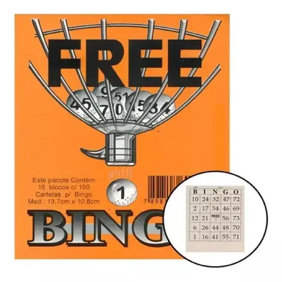 Bloco Cartela Bingo Jornal