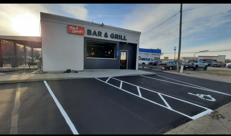 White parking stalls
