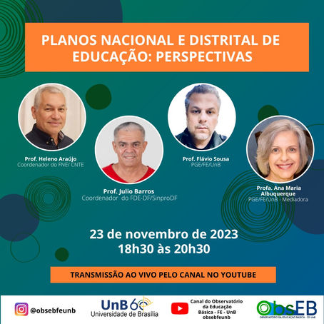  PLANO NACIONAL E DISTRITAL DE EDUCAÇÃO: PERSPECTIVAS

https://www.youtube.com/watch?v=jK-FW2RFCDs
