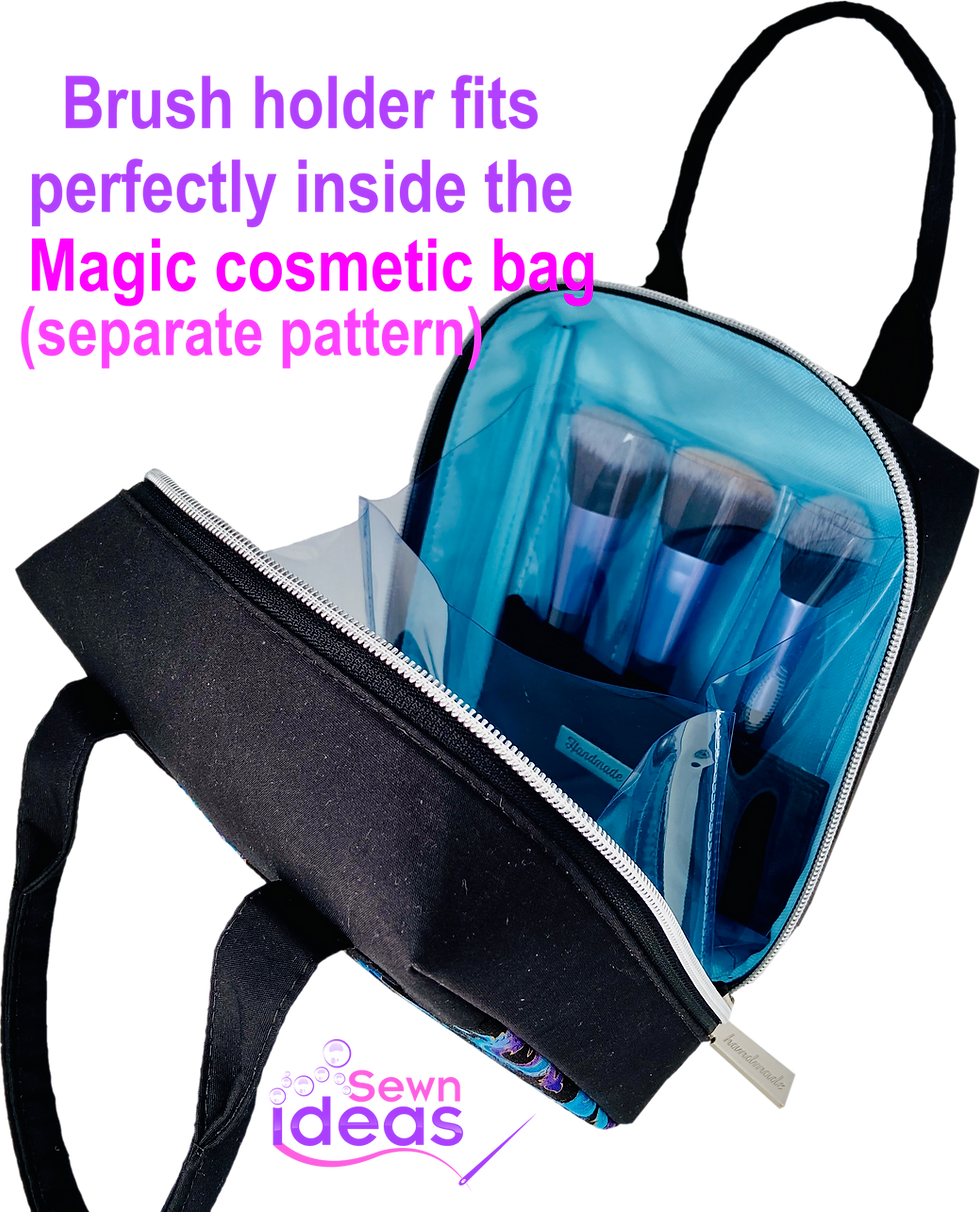 Thumbnail: Brush holder PDF sewing pattern with video