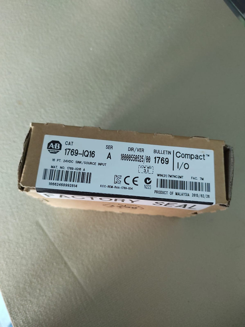 Allen Bradley Cat. 1769-IQ16 CompactLogix