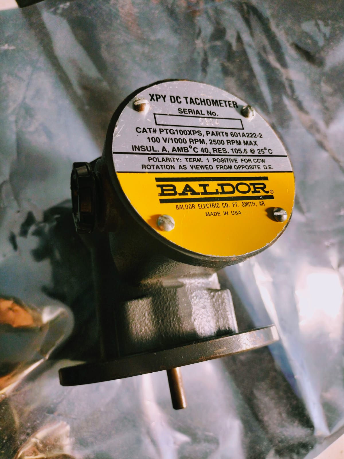 BALDOR TACH CAT. PTG100XPS (601A222-2)