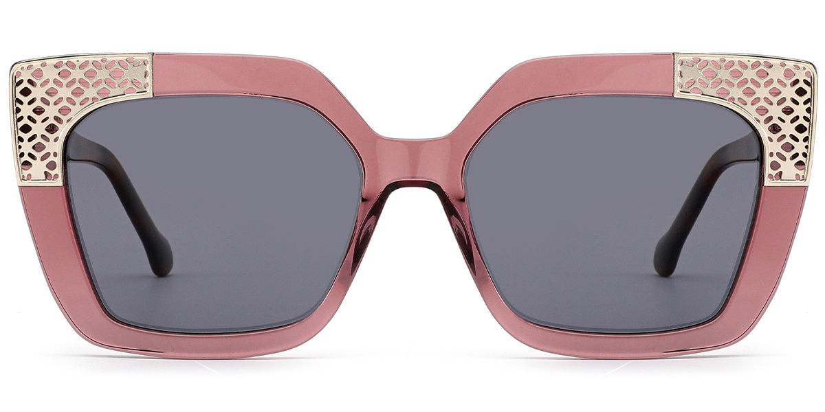 Donna Translucent-Red+Dark Grey Polarized