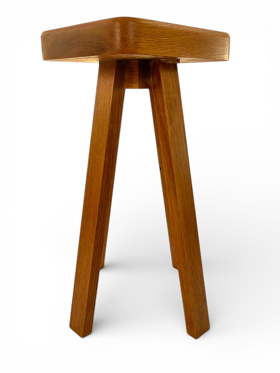 Thumbnail: Side view of the White Oak Stand displaying its clean leg angles and narrow footprint.