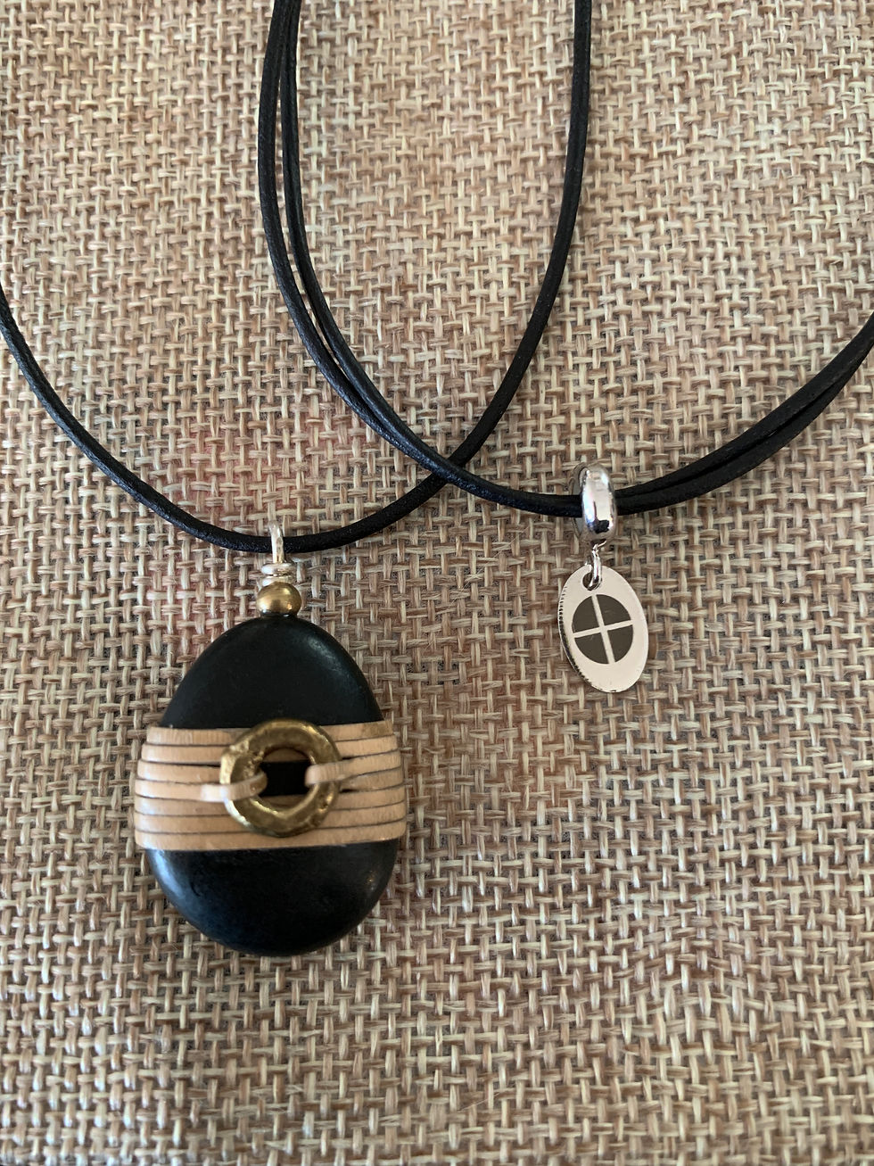 Thumbnail: Metal Ring Wrappedrockz Necklace