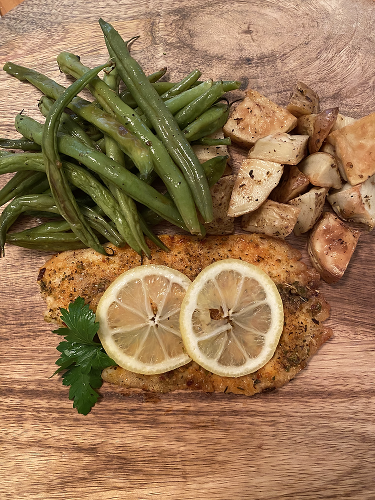 Sheet Pan Tilapia with Green Beans and Roasted Potatoes
