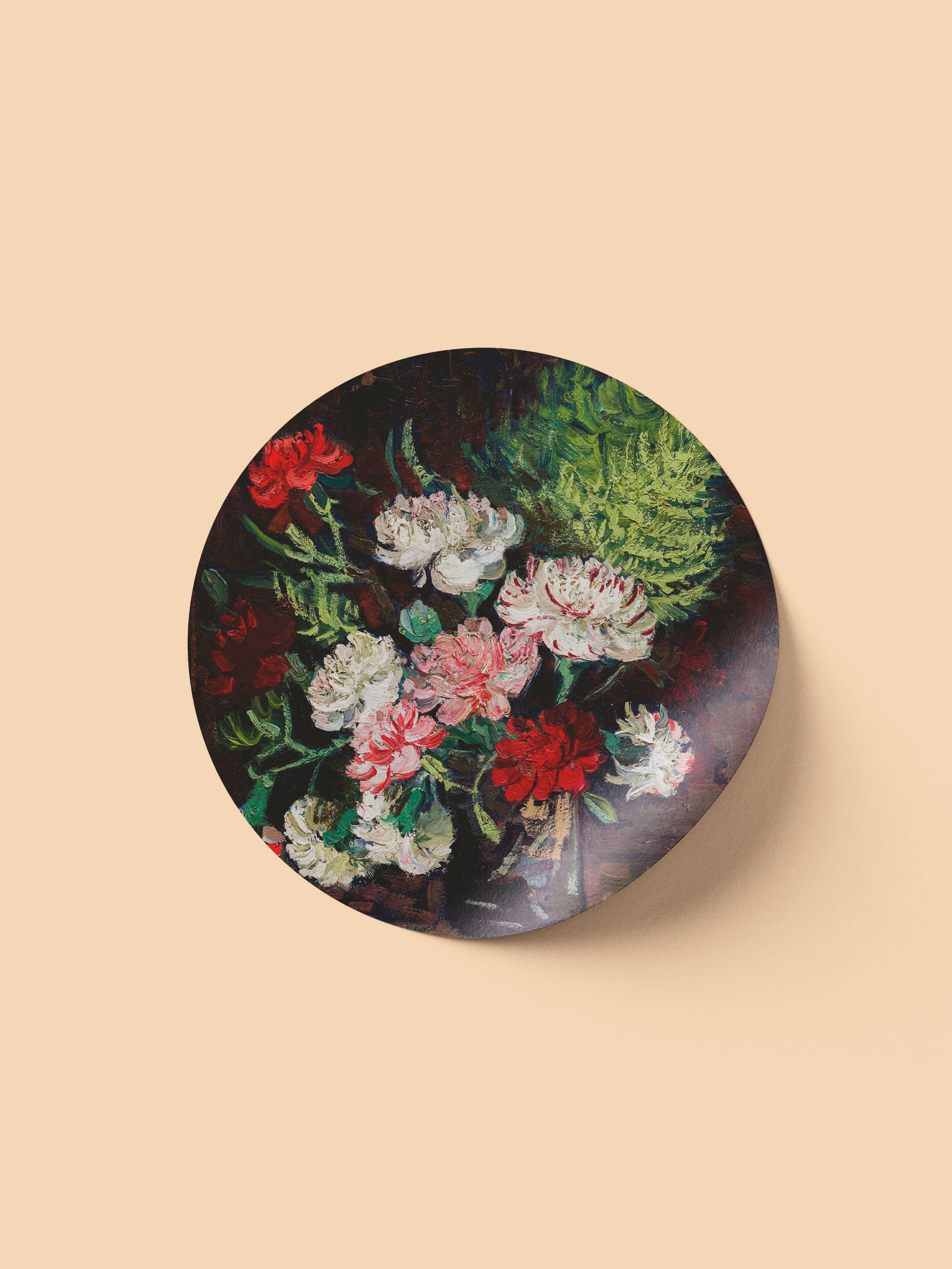 Adesivo Vaso com Craveiros