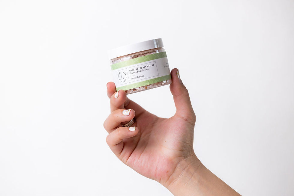 Thumbnail: Natural Eucalyptus Bath Salts with CBD, Calming and relaxing (THC free)