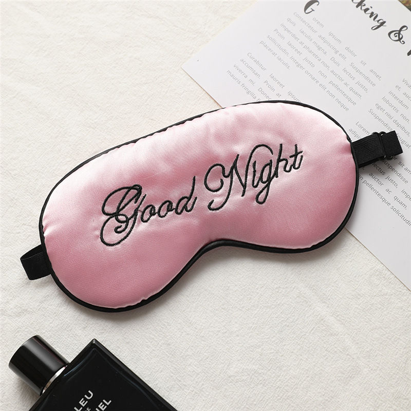 Thumbnail: Embroidered Silk Sleep Mask with Adjustable Ventilation